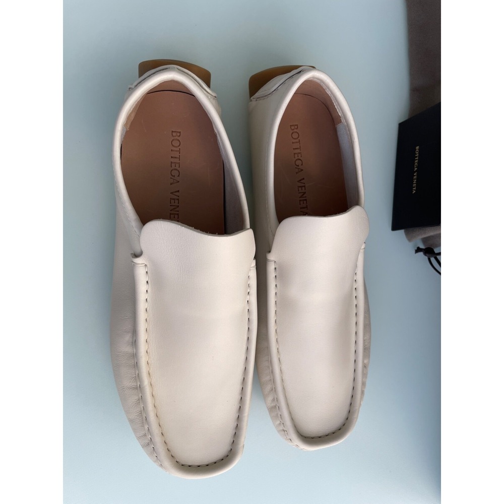 Bottega Veneta 620313 Mens Chester Calf Trench White Leather Loafer Shoe size 39 - Picture 8 of 10